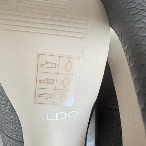 NWOB ALDO’s Elegant Black Textured Women's Heels in size 8 - Picture 6 of 12